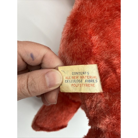 Vintage Superior Toy Company Red Poodle Dog Plush Stuffed Animal Carnival - Picture 5 of 6